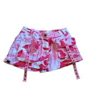 Riflessi New Pink Camo Belt Shorts Size Juniors XL